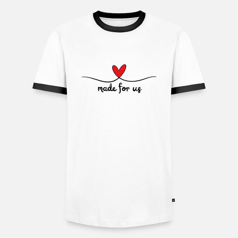 Made 4 us - Männer Kontrast-T-Shirt - Weiß/Schwarz
