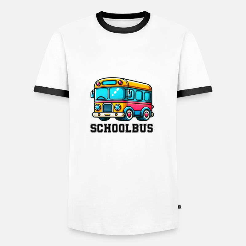 Bus Comic - Men's Ringer Shirt - white/black