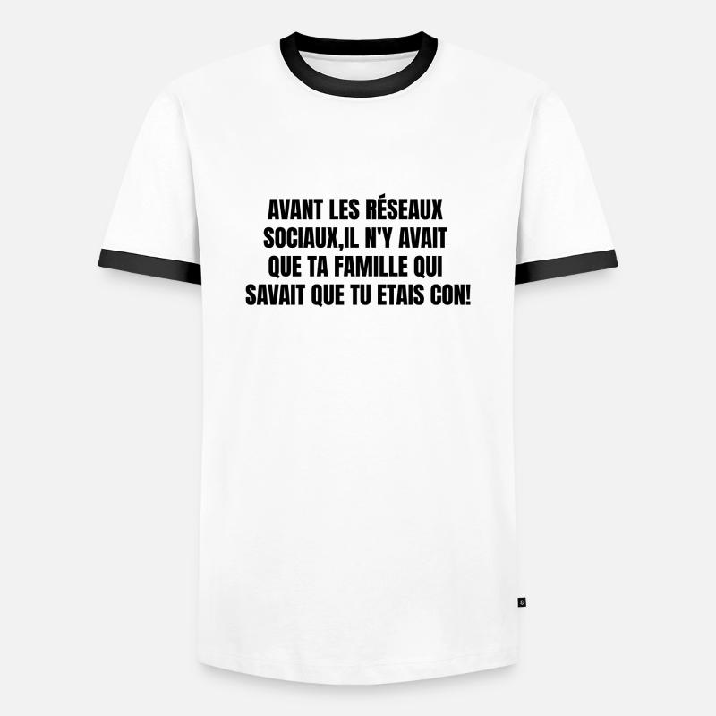 Before - Men's Ringer Shirt - white/black