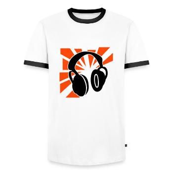 Son Explosé - T-shirt contrasté Homme - blanc/noir - Devant - AI Model Female 172 light (172cm) & AI Model Male 178 dark (178cm)