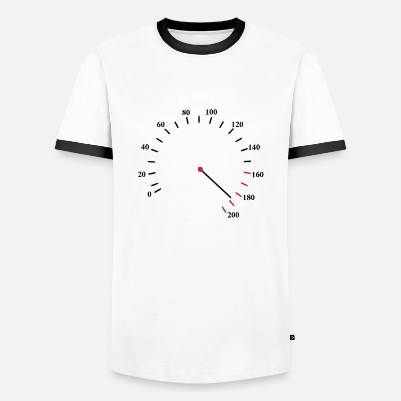 Speedometer Quick - Men's Ringer Shirt - white/black