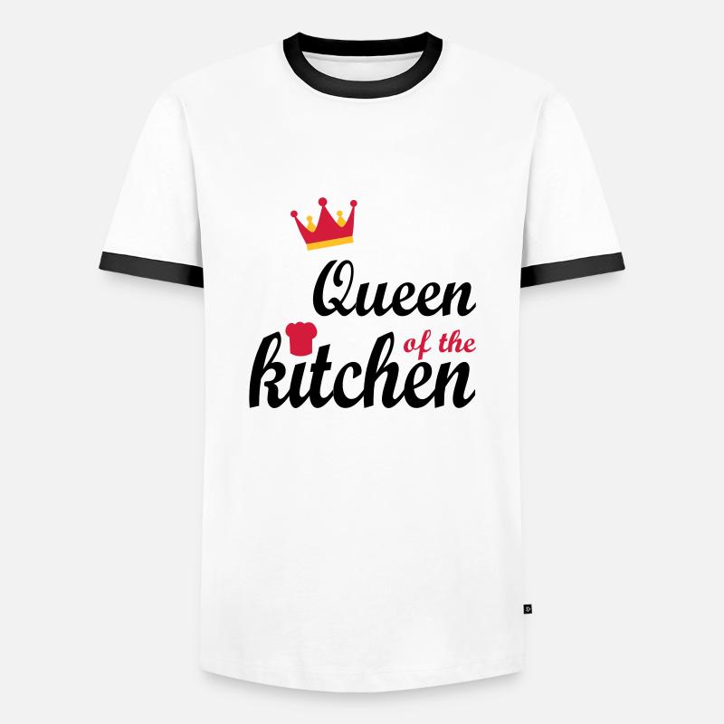 kochen - Männer Kontrast-T-Shirt - Weiß/Schwarz