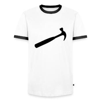 marteau - T-shirt contrasté Homme - blanc/noir - Devant - AI Model Female 172 light (172cm) & AI Model Male 178 dark (178cm)