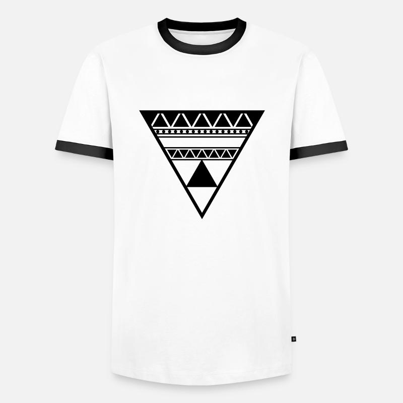 Triangle - Men's Ringer Shirt - white/black
