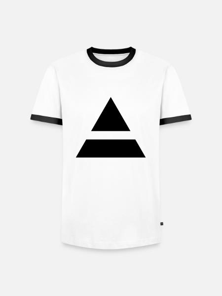 Triad - Men's Ringer Shirt - white/black