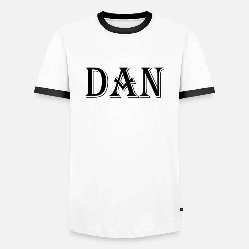 Dan - Men's Ringer Shirt - white/black