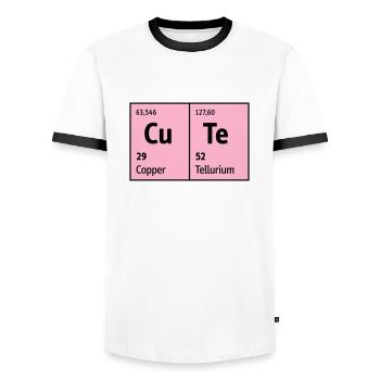Periodensystem der Elemente CuTe süß niedlich nett - Männer Kontrast-T-Shirt - Weiß/Schwarz - Vorne - AI Model Female 172 light (172cm) & AI Model Male 178 dark (178cm)