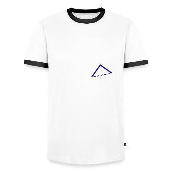 Hängegleiter - Männer Kontrast-T-Shirt - Weiß/Schwarz - Vorne - AI Model Female 172 light (172cm) & AI Model Male 178 dark (178cm)