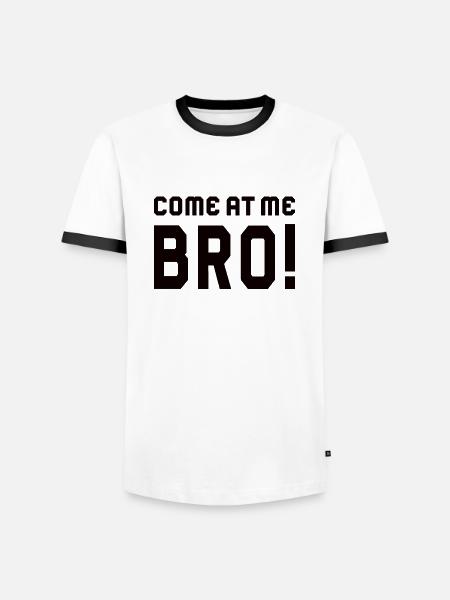 Komm zu mir, Bruder! - Männer Kontrast-T-Shirt - Weiß/Schwarz