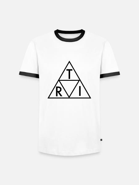 Triathlon - Men's Ringer Shirt - white/black