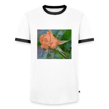 Orange liquide - T-shirt contrasté Homme - blanc/noir - Devant - AI Model Female 172 light (172cm) & AI Model Male 178 dark (178cm)