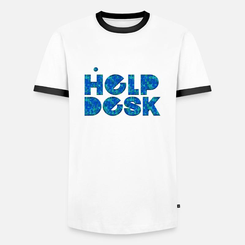 Helpdesk IT-Support-Geek Computer-Computer-Geek - Männer Kontrast-T-Shirt - Weiß/Schwarz