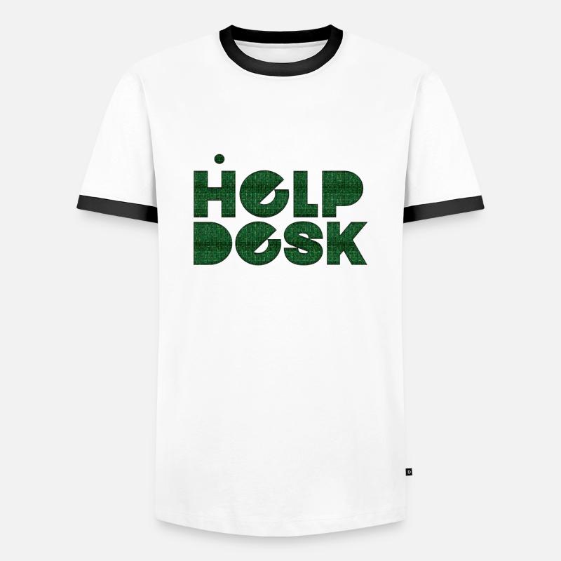 Helpdesk IT-Support-Geek Computer-Computer-Geek - Männer Kontrast-T-Shirt - Weiß/Schwarz