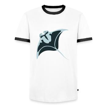 Meerestiere - Männer Kontrast-T-Shirt - Weiß/Schwarz - Vorne - AI Model Female 172 light (172cm) & AI Model Male 178 dark (178cm)