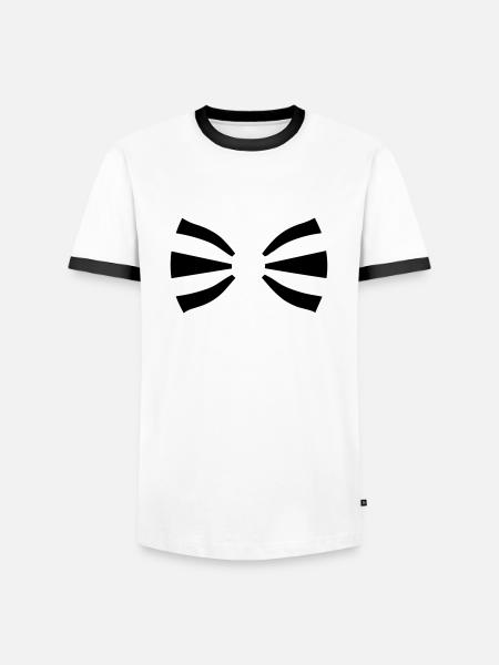 Binden - Männer Kontrast-T-Shirt - Weiß/Schwarz