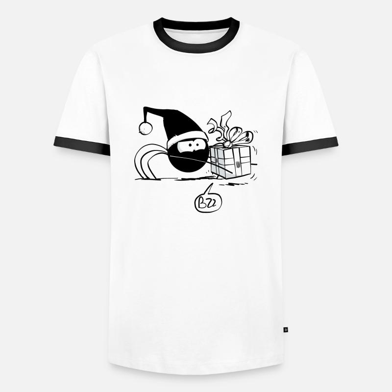 Beth die Spinne - Das Weihnachtsgeschenk - Männer Kontrast-T-Shirt - Weiß/Schwarz