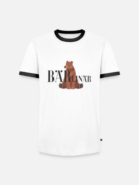 Bärlinär - Berliner - Men's Ringer Shirt - white/black