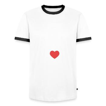 Favorite Woman - Men's Ringer Shirt - white/black - Front - AI Model Female 172 light (172cm) & AI Model Male 178 dark (178cm)