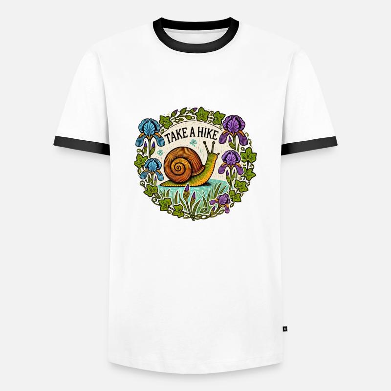 Machen Sie eine Wanderung - Männer Kontrast-T-Shirt - Weiß/Schwarz