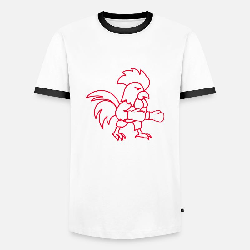 Boxer - Men's Ringer Shirt - white/black