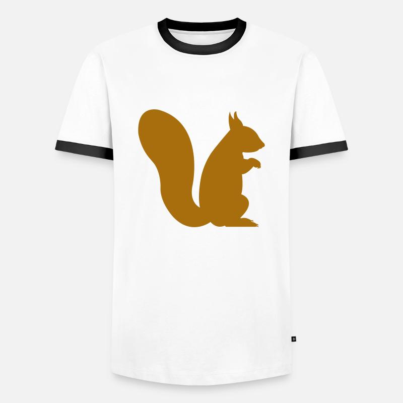 eichhörnchen - Männer Kontrast-T-Shirt - Weiß/Schwarz