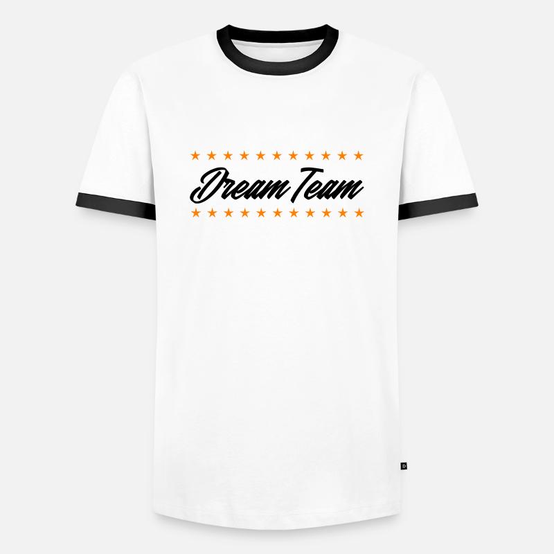 Dream Team - Men's Ringer Shirt - white/black