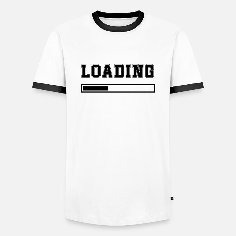 Loading - Men's Ringer Shirt - white/black