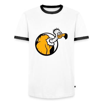 Vulture Scavenger Bird Funny Vultures Vulture Vulture Fun - Men's Ringer Shirt - white/black - Front - AI Model Female 172 light (172cm) & AI Model Male 178 dark (178cm)