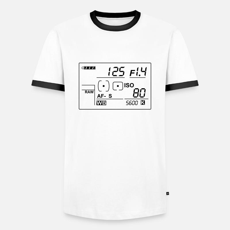 display2015 Einfarbig - Männer Kontrast-T-Shirt - Weiß/Schwarz