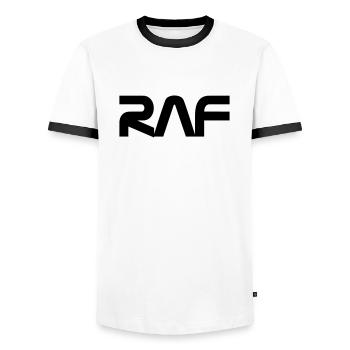 BLACK R A F Rien a foutre rienafoutre espace n a s - T-shirt contrasté Homme - blanc/noir - Devant - AI Model Female 172 light (172cm) & AI Model Male 178 dark (178cm)