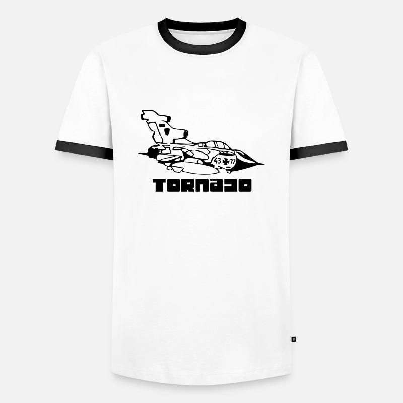 Tornado - Männer Kontrast-T-Shirt - Weiß/Schwarz