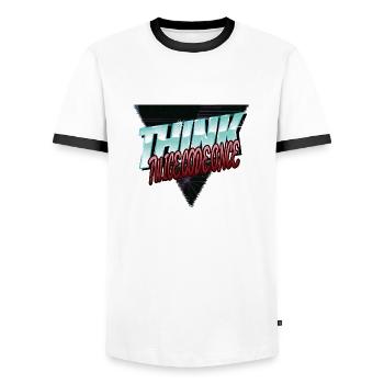 health informatics specialist clothing - Männer Kontrast-T-Shirt - Weiß/Schwarz - Vorne - AI Model Female 172 light (172cm) & AI Model Male 178 dark (178cm)