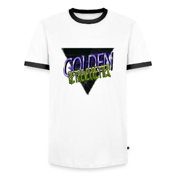 bday geburtstag hund schäferhund bluthund dogge - Männer Kontrast-T-Shirt - Weiß/Schwarz - Vorne - AI Model Female 172 light (172cm) & AI Model Male 178 dark (178cm)