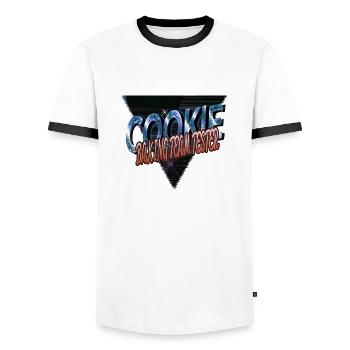 baking competition funny gym birthday present idea - Männer Kontrast-T-Shirt - Weiß/Schwarz - Vorne - AI Model Female 172 light (172cm) & AI Model Male 178 dark (178cm)