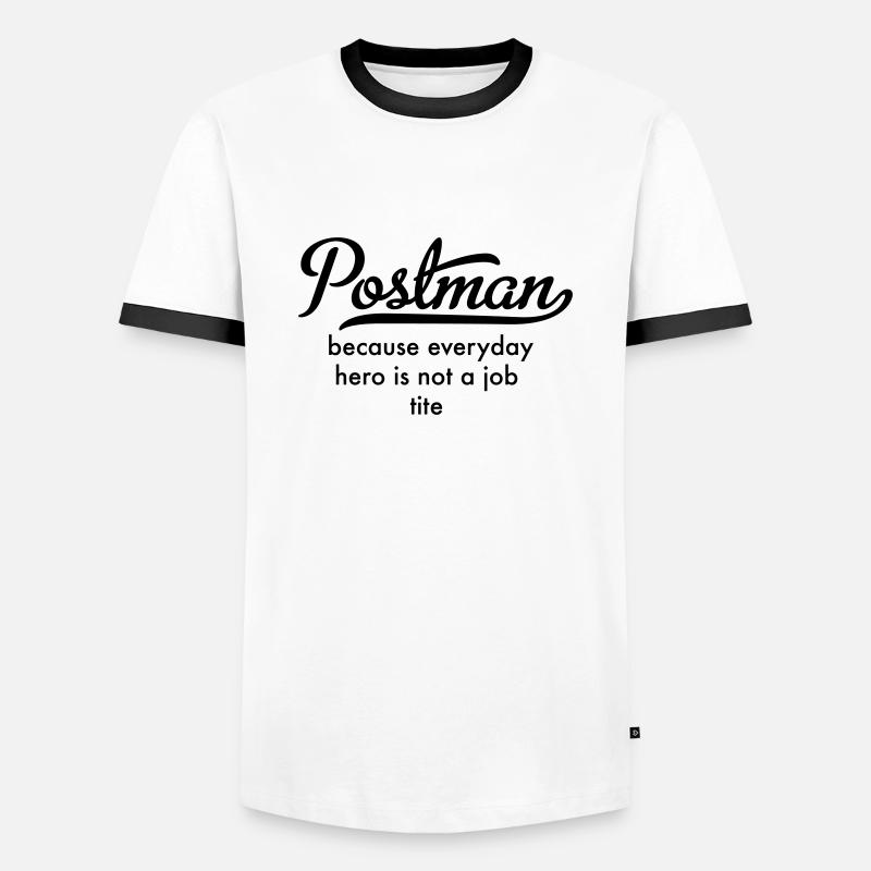 Postbote - Männer Kontrast-T-Shirt - Weiß/Schwarz