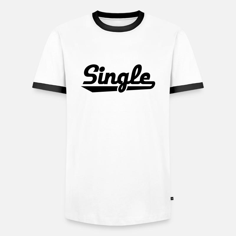 Single - Men's Ringer Shirt - white/black