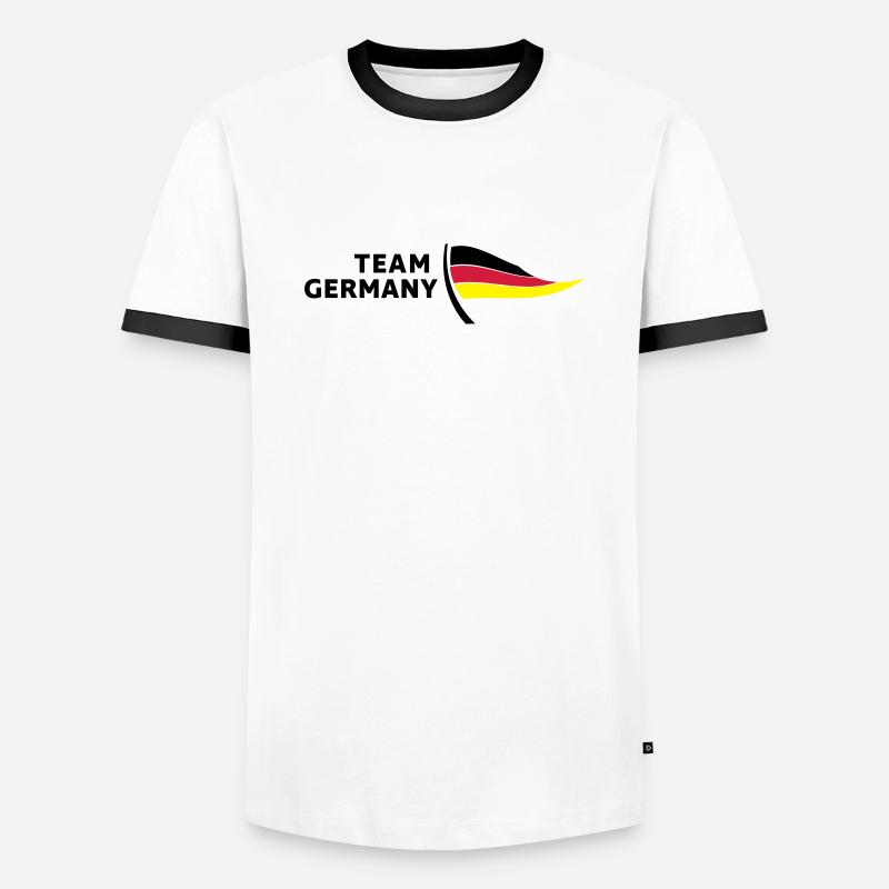 Team Germany - Männer Kontrast-T-Shirt - Weiß/Schwarz