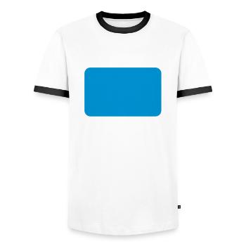 design line rectangle - Men's Ringer Shirt - white/black - Front - AI Model Female 172 light (172cm) & AI Model Male 178 dark (178cm)