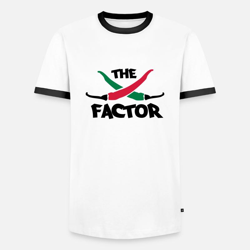 The chilli factor - Men's Ringer Shirt - white/black