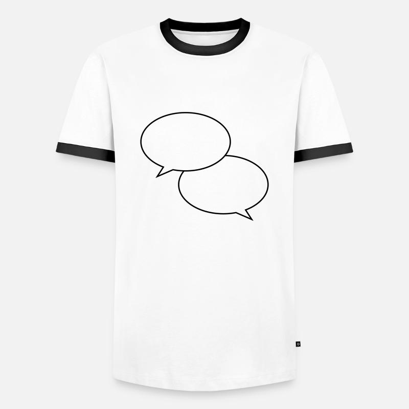 bubbles - Men's Ringer Shirt - white/black