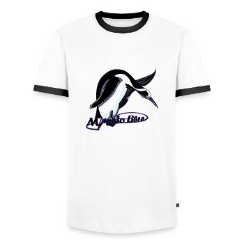 Vogelpinguin - Männer Kontrast-T-Shirt - Weiß/Schwarz - Vorne - AI Model Female 172 light (172cm) & AI Model Male 178 dark (178cm)
