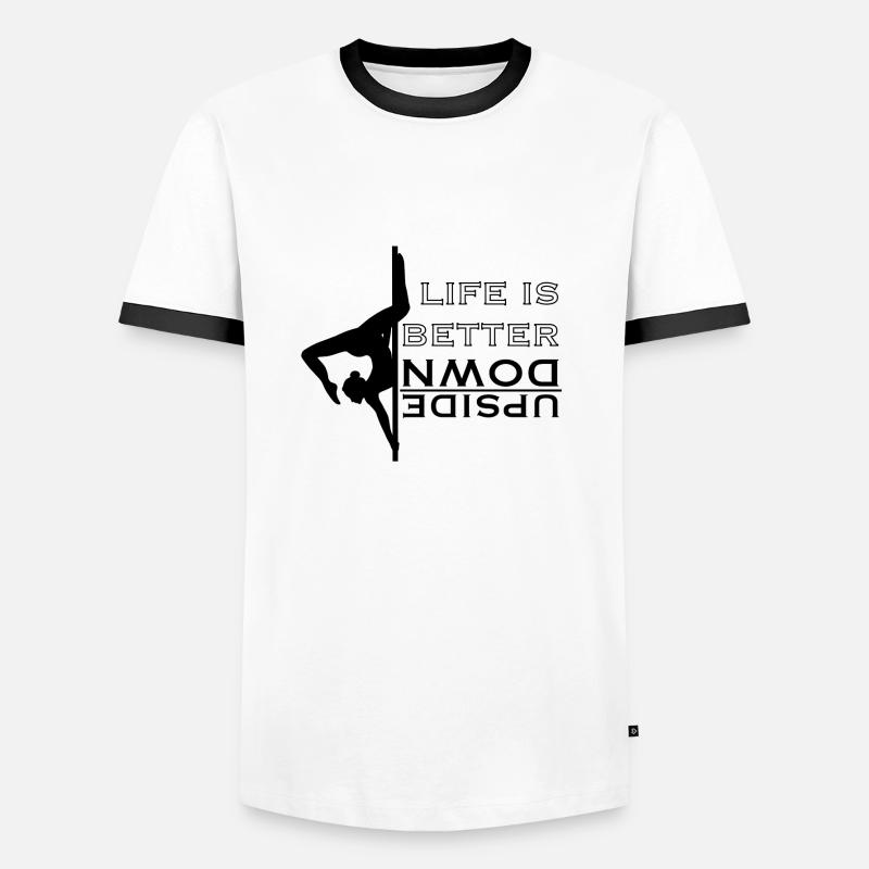 Pole Dance - Men's Ringer Shirt - white/black