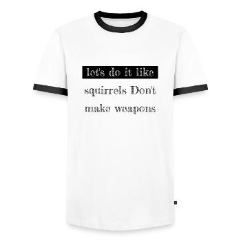 funny green present fun hippie funny quote humor - Männer Kontrast-T-Shirt - Weiß/Schwarz - Vorne - AI Model Female 172 light (172cm) & AI Model Male 178 dark (178cm)