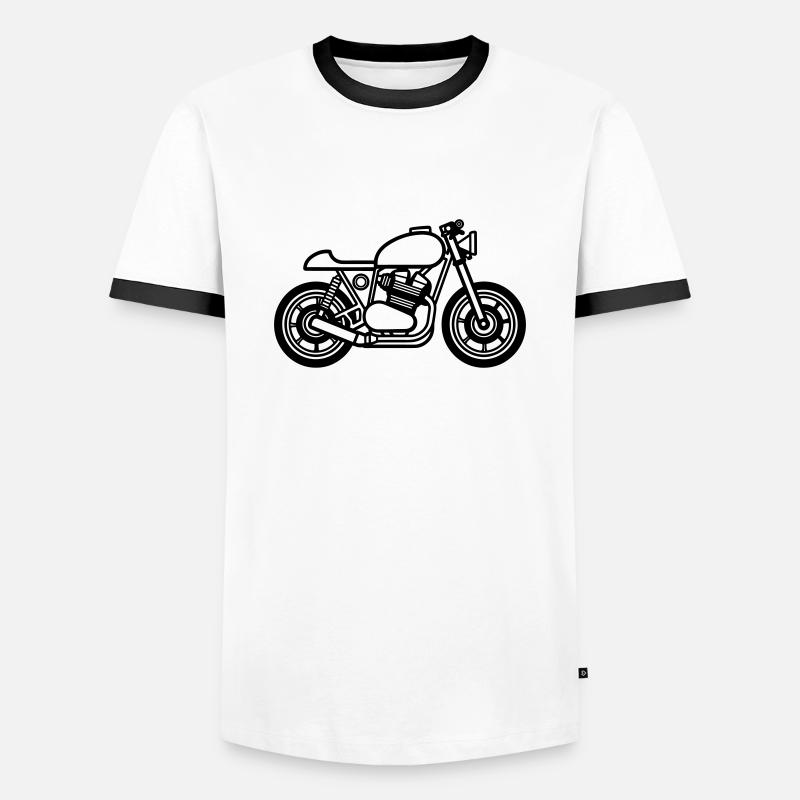 Motorcycle - Men's Ringer Shirt - white/black
