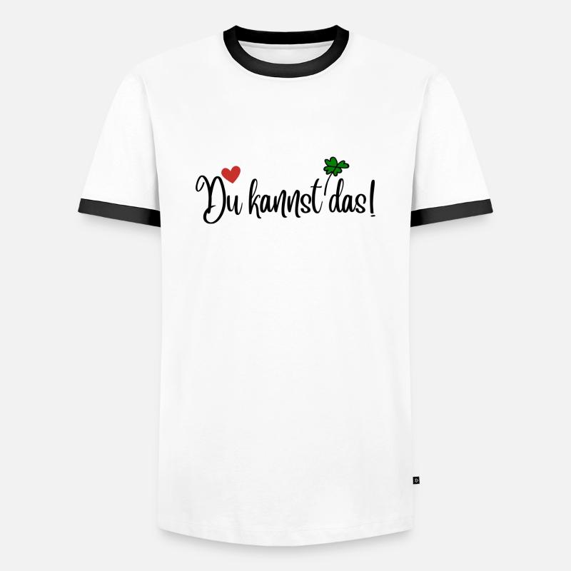 Du kannst das! - Männer Kontrast-T-Shirt - Weiß/Schwarz