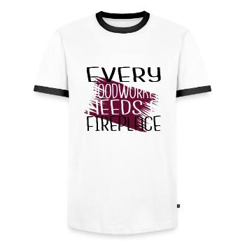 Funny Mason Carpenter Plumber Gift Idea Hobbyists - Men's Ringer Shirt - white/black - Front - AI Model Female 172 light (172cm) & AI Model Male 178 dark (178cm)