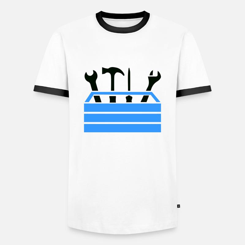 Tools Workshop Toolbox - Men's Ringer Shirt - white/black