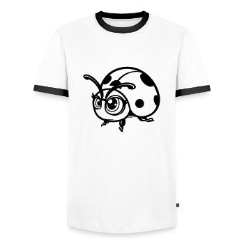 maikäfer comic - Männer Kontrast-T-Shirt - Weiß/Schwarz - Vorne - AI Model Female 172 light (172cm) & AI Model Male 178 dark (178cm)