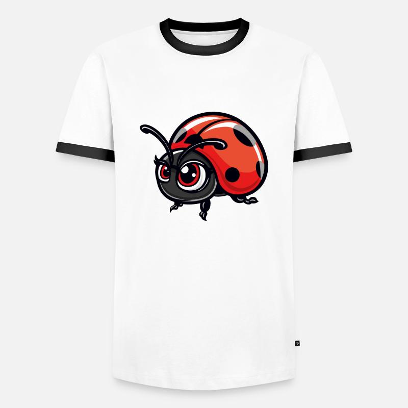 maikäfer comic - Männer Kontrast-T-Shirt - Weiß/Schwarz