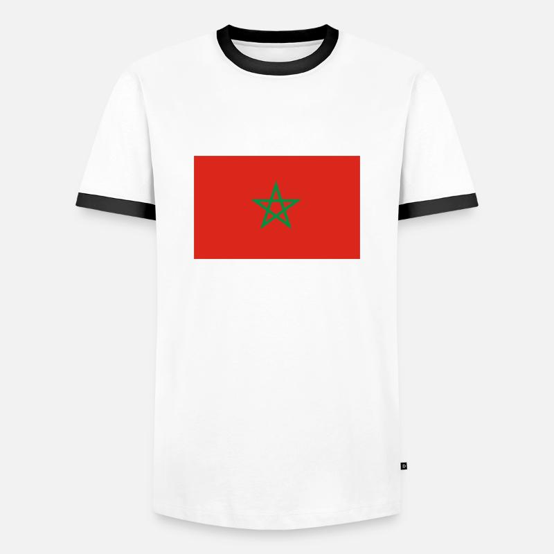 morocco - Men's Ringer Shirt - white/black